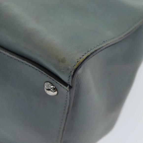 PRADA Hand Bag Leather 2way Gray Auth 72026 - Picture 14 of 16